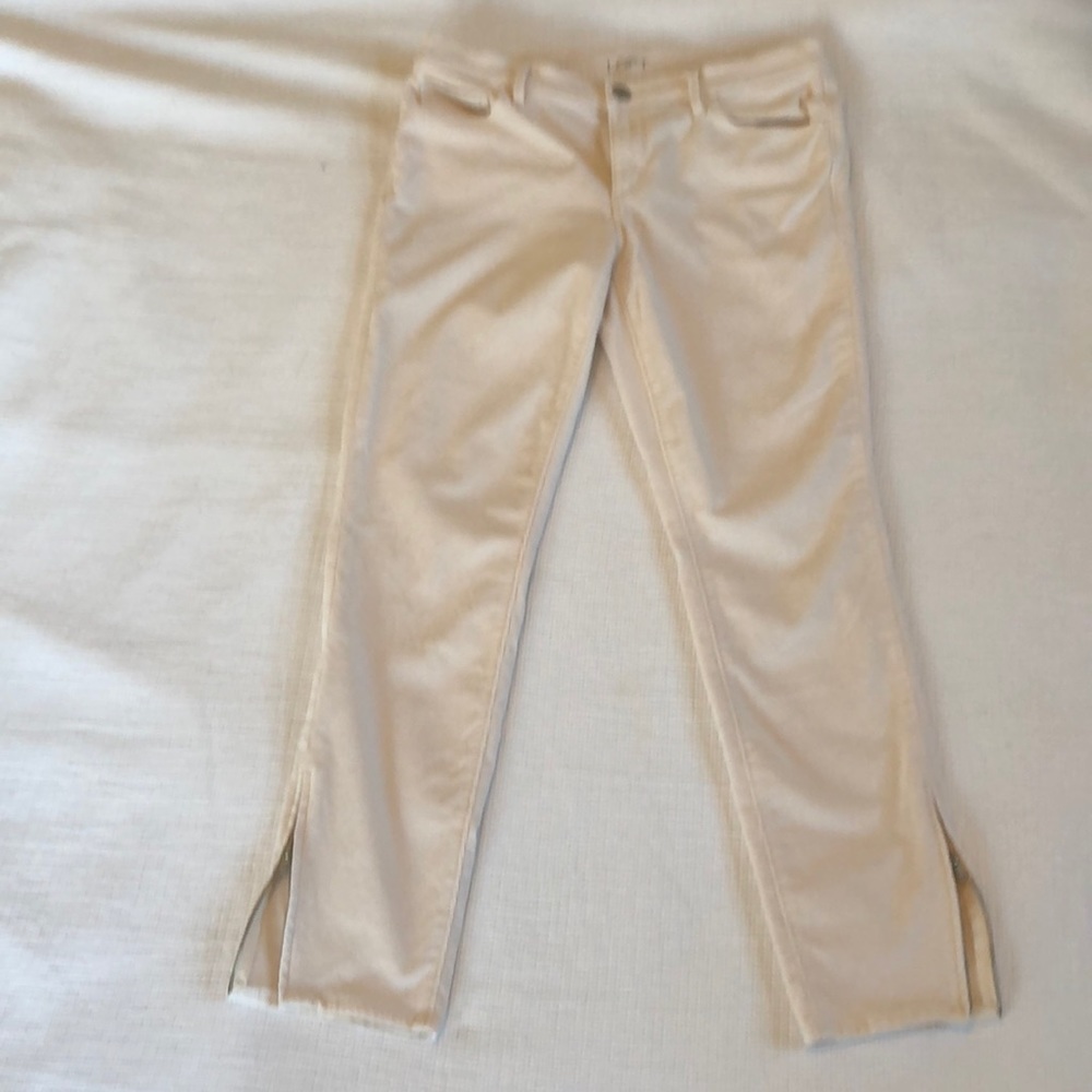 Loft ivory corduroy pants